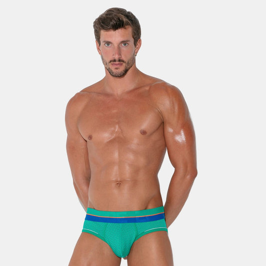 Code 22 Bright Mesh Brief - Green
