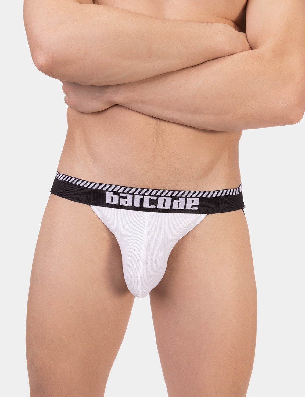 Barcode Jockstrap Kavan - White-Black
