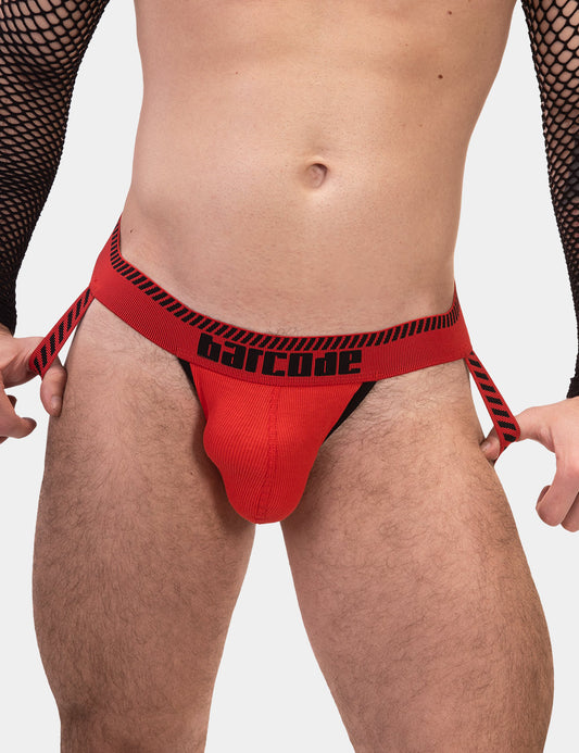 Barcode Jockstrap Kavan - Red-Black