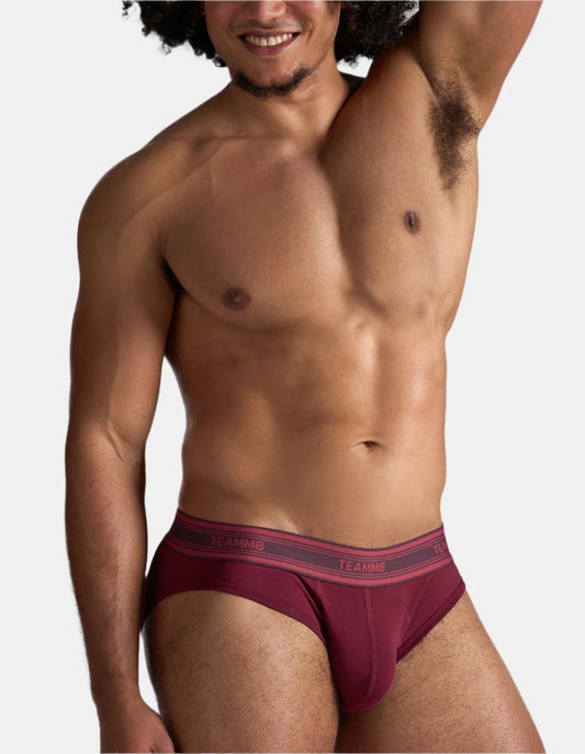 Teamm8 New Classic Cotton Brief - Wine