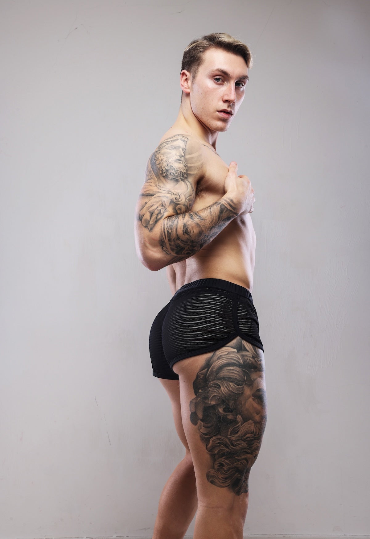 Sukrew Net Shorts - Nightlife Black